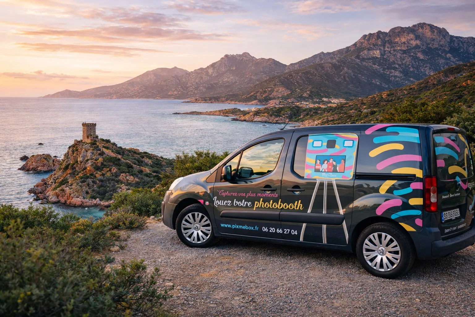 animation photobooth lors d’un événement organisé en Corse