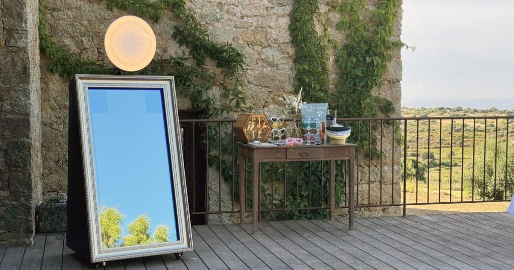 Photobooth de mariage en Corse en septembre en fin de journée
